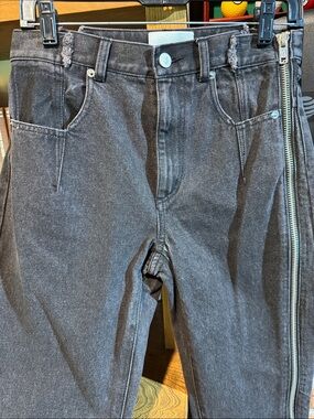 3.1 Phillip Lim Straight-Leg Black Jeans with Side Zip